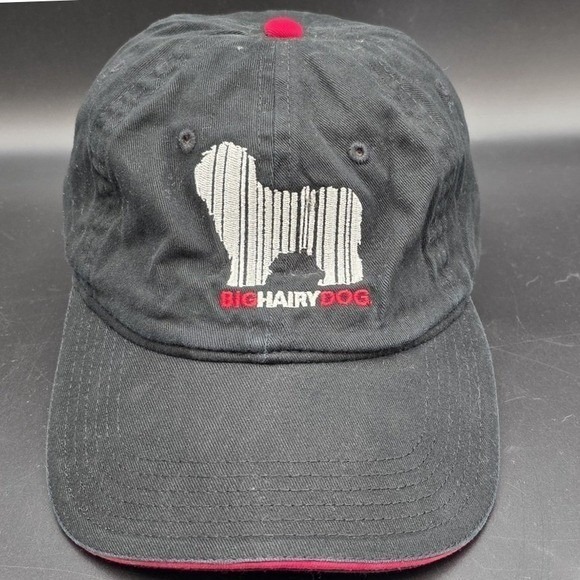 OTTO Other - Otto Big Hairy Dog Black Red Embroidered Baseball Cap Hat 22-688 Adjustable OSFM